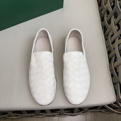 Bottega Veneta BV Woven Leather Loafers With Leather Sole