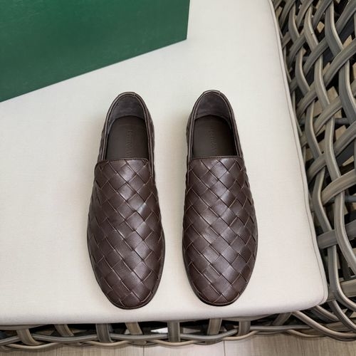 Bottega Veneta BV Woven Leather Loafers With Leather Sole
