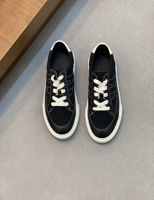 Hermes Nappa Leather Canvas Casual Shoes