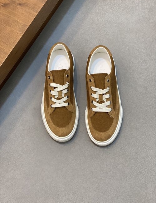 Hermes Nappa Leather Canvas Casual Shoes