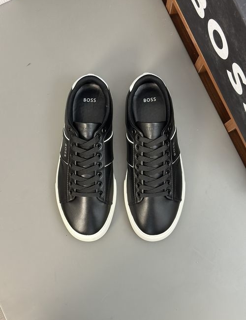 Hugo Boss Matte Leather Casual Shoes Breathable Cowhide Lining