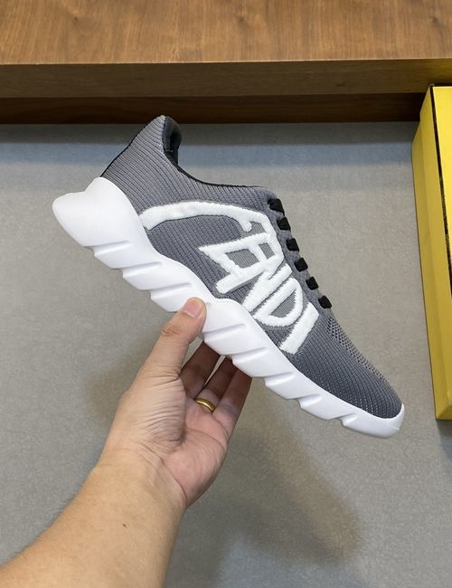 Fendi Breathable Knit Casual Sneakers