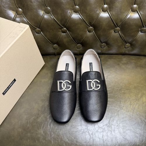 Dolce & Gabbana DG Leather Loafers Non-slip Rubber Sole