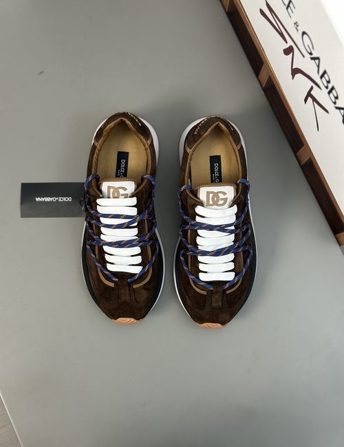 Dolce & Gabbana DG Leather Casual Sneakers With TPR Sole