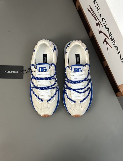 Dolce & Gabbana DG Leather Casual Sneakers With TPR Sole