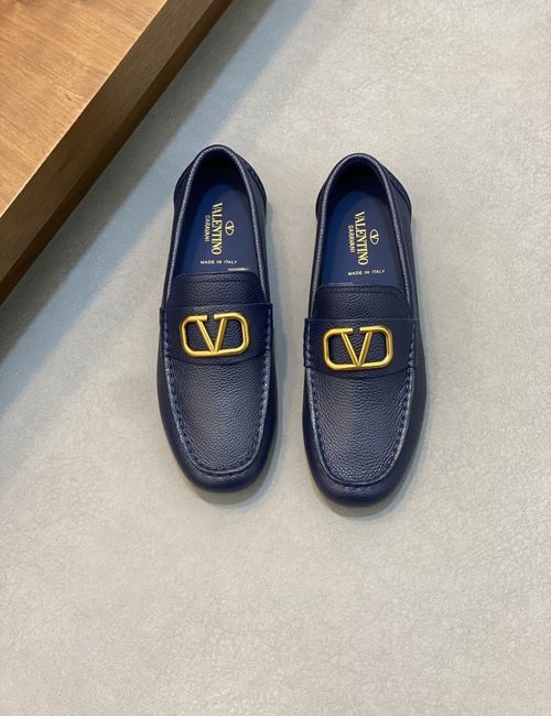 Valentino Grain Leather Loafer Comfort Driving Shoes
