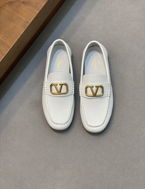 Valentino Grain Leather Loafer Comfort Driving Shoes