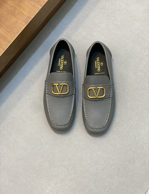 Valentino Grain Leather Loafer Comfort Driving Shoes