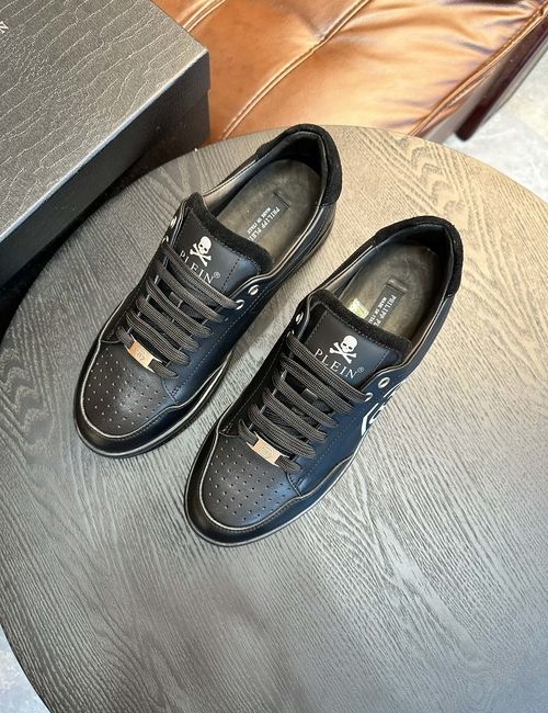 Philipp Plein Punk Style Leather Casual Shoes