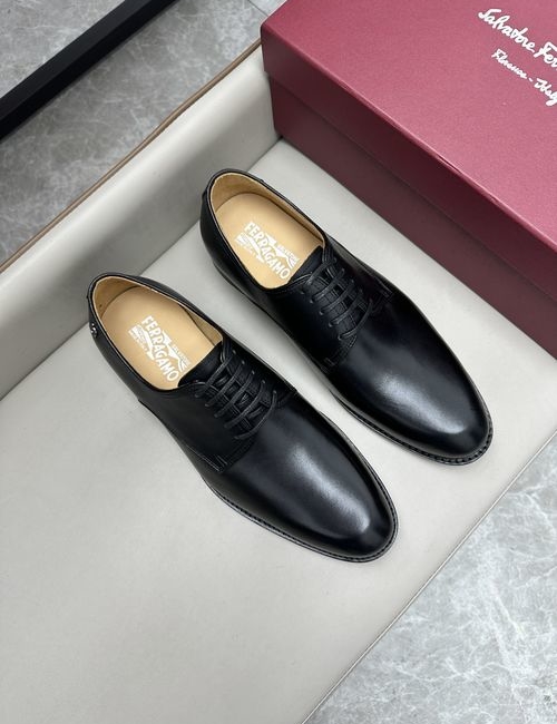 Ferragamo Business Dress Shoes Cowhide Leather Sole