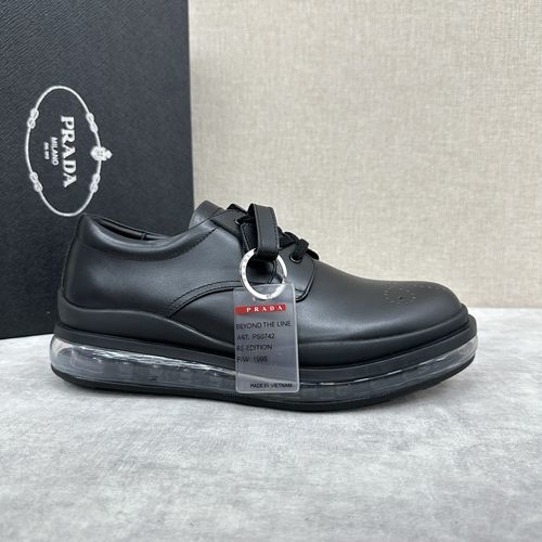 Prada Perforated Calfskin Air Cushion Sneakers