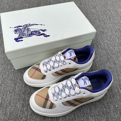Burberry Diagonal Check Terrace Sneakers With Rubber Sole