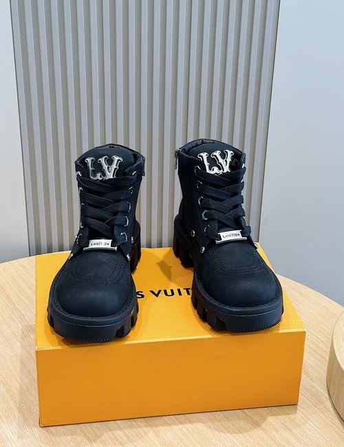 Louis Vuitton LV Checker Ankle Boots With Nubuck Leather