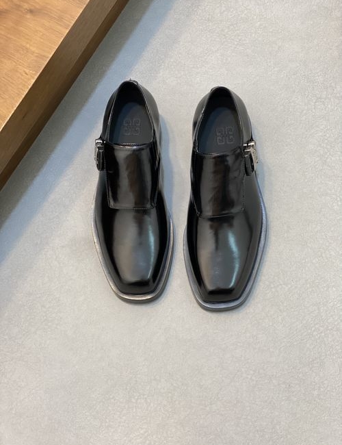 Givenchy Squared Toe Loafer Leather Shoes With 4G Logo