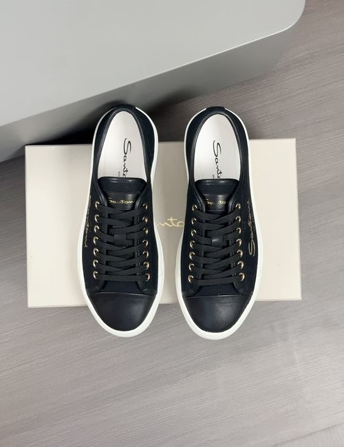 Santoni Leather Casual Shoes Mesh Lining IP TPU Sole