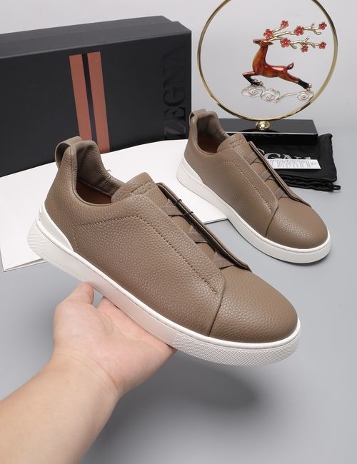 Zegna Low-top Casual Sneakers With Triple Straps