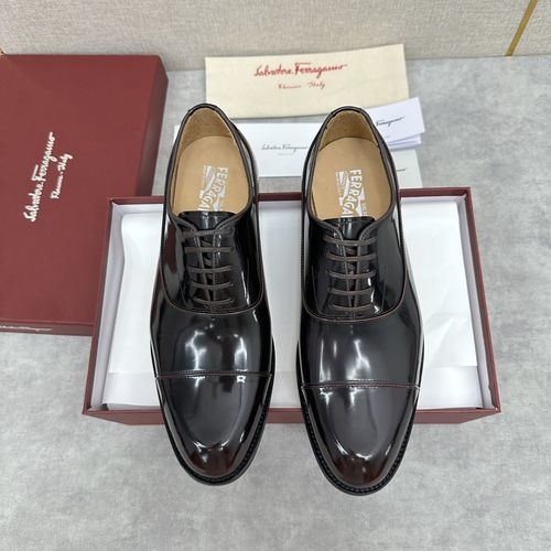 Ferragamo Calfskin Oxford Dress Shoes