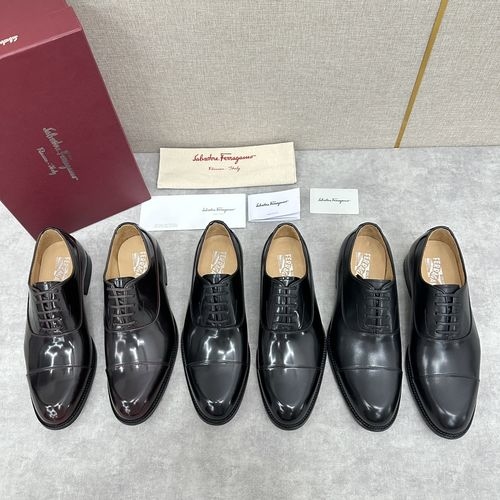 Ferragamo Calfskin Oxford Dress Shoes
