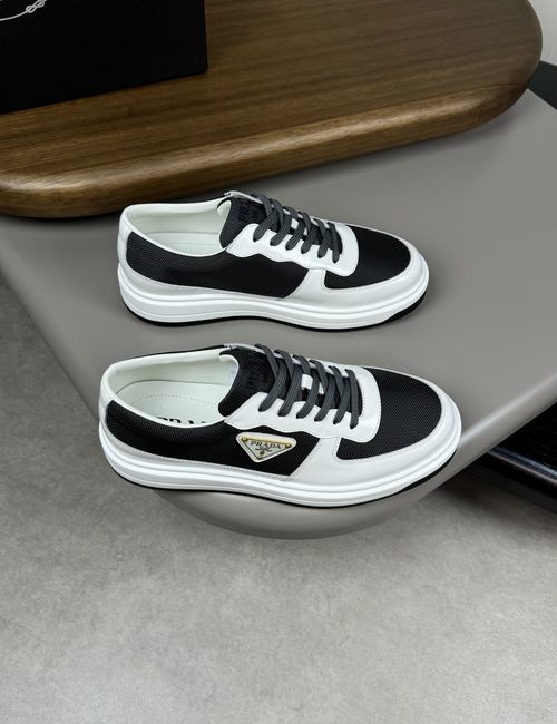 Prada High Quality Leather With Metal Logo Sole