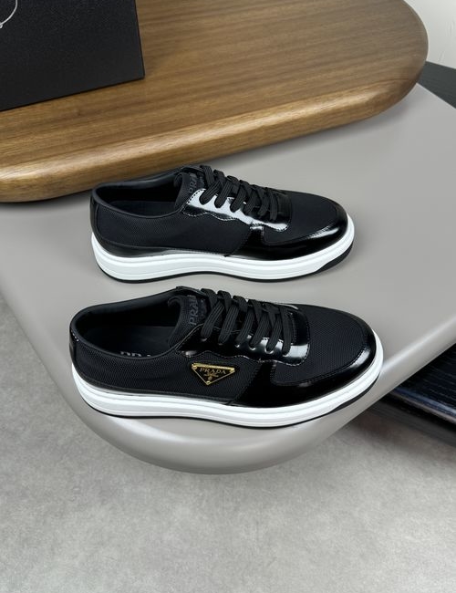 Prada High Quality Leather With Metal Logo Sole