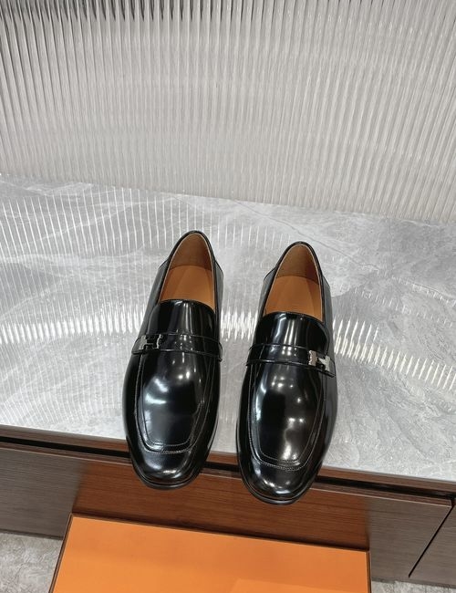 Hermes Patent Leather Loafers Durable Sole