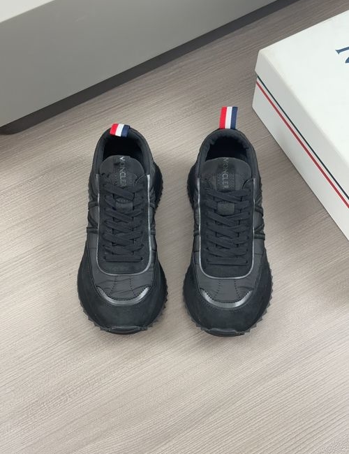 Moncler Leather Mesh Stitching Casual Sneakers