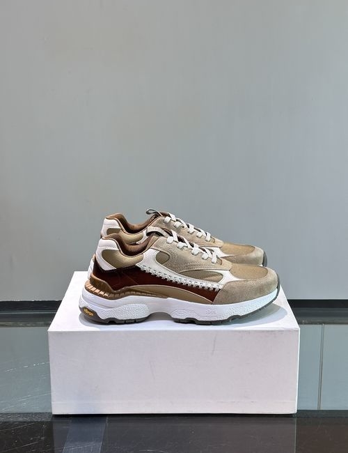 Berluti Multi-Material Casual Sneakers With Logo