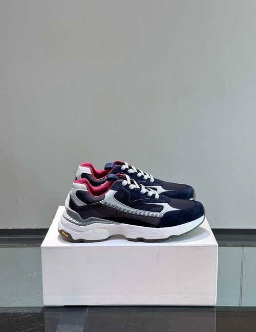 Berluti Multi-Material Casual Sneakers With Logo