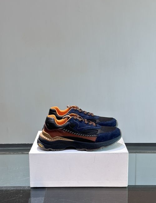 Berluti Multi-Material Casual Sneakers With Logo