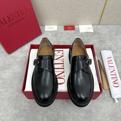 Valentino Vlogo Buckle Monk Shoes With Lightweight Sole