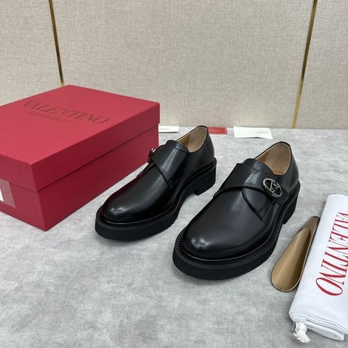 Valentino Vlogo Buckle Monk Shoes With Lightweight Sole