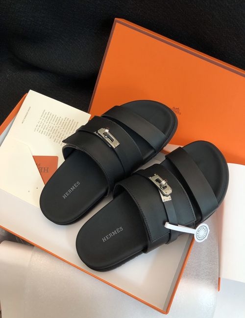 Hermes Chypre Slippers With Comfortable Soft Insole