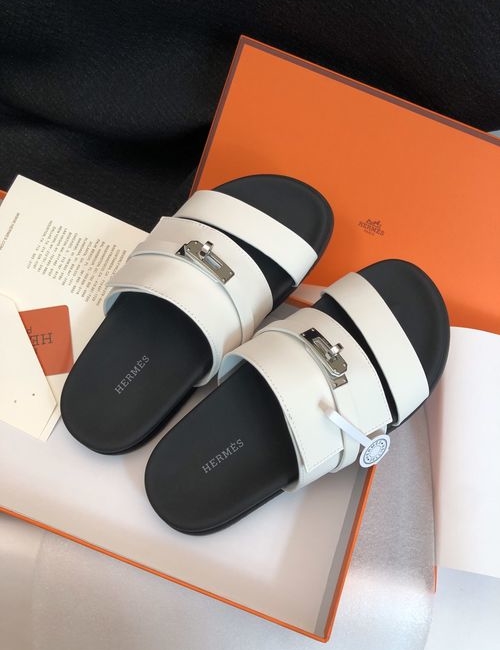 Hermes Chypre Slippers With Comfortable Soft Insole