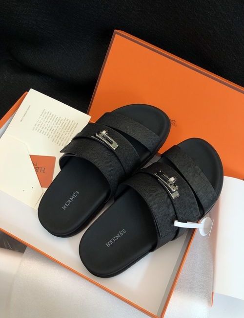 Hermes Chypre Slippers With Comfortable Soft Insole