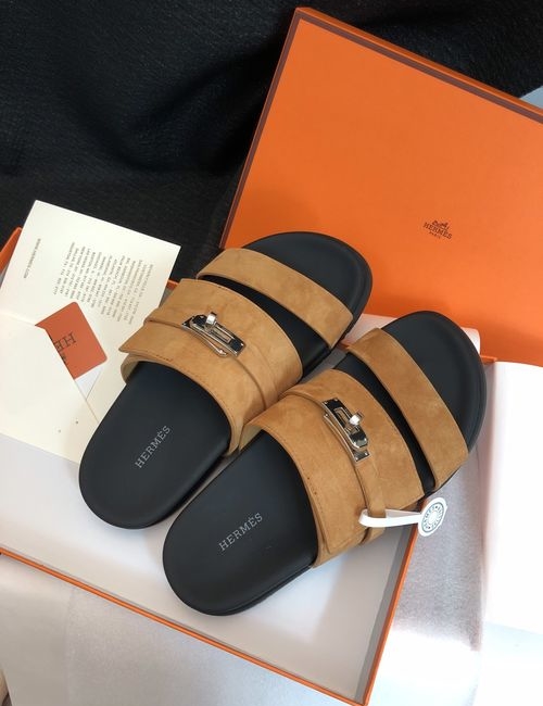 Hermes Chypre Slippers With Comfortable Soft Insole
