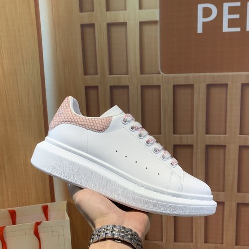 McQueen Snakeskin Pattern Casual Sneakers