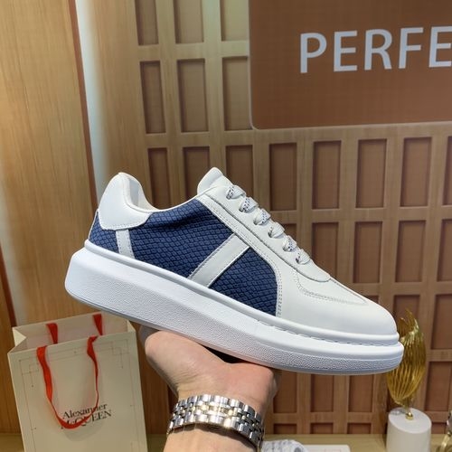 McQueen Snake Print Casual Couple Sneakers