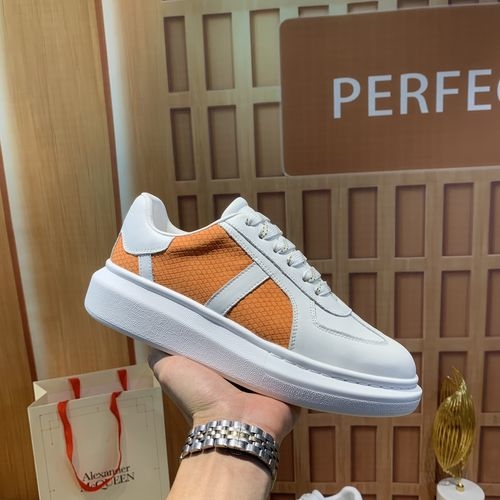 McQueen Snake Print Casual Couple Sneakers
