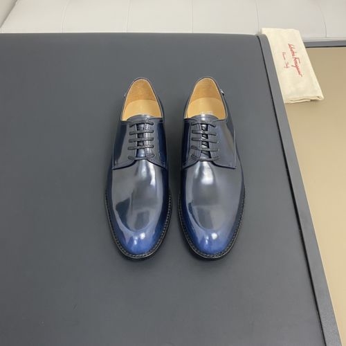 Ferragamo Casual Leather Shoes Cowhide Leather Sole