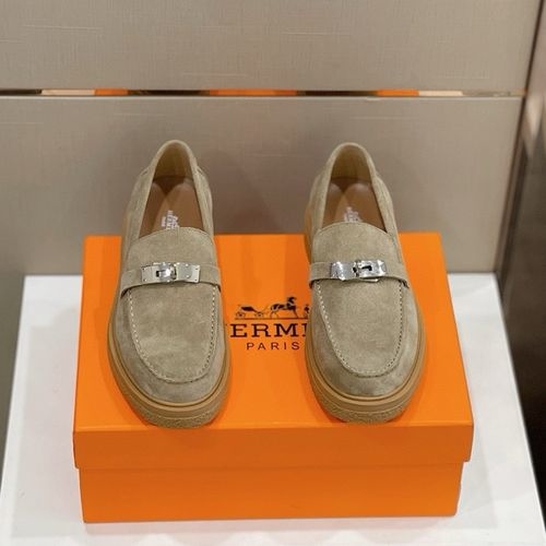 Hermes Kelly Buckle Loafers, Leather Sewing Sole