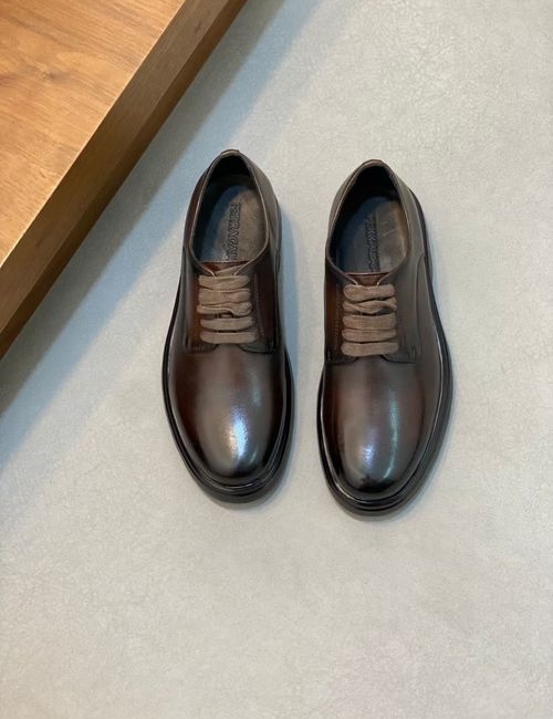 Ferragamo Elevated Slip-on Leather Shoes Comfortable