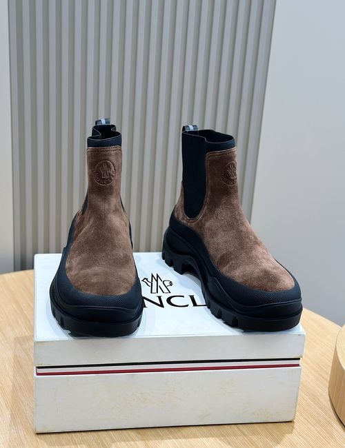 Moncler Suede Cowhide Hiking Boots With Durable Upper