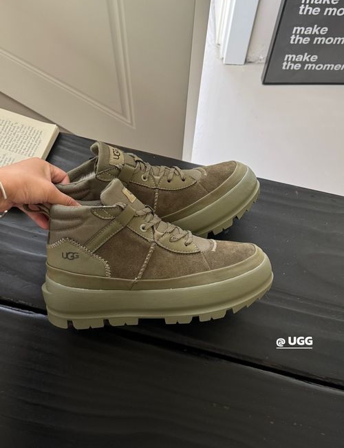 UGG Leather-Lined Tire Sole Casual Shoes