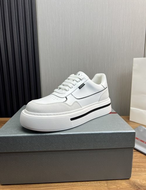 Prada Suede Cow Leather Casual Shoes With Original Sole