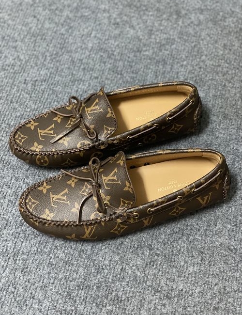 Louis Vuitton LV Gloria Series Monogram Embossed Driving Loafers
