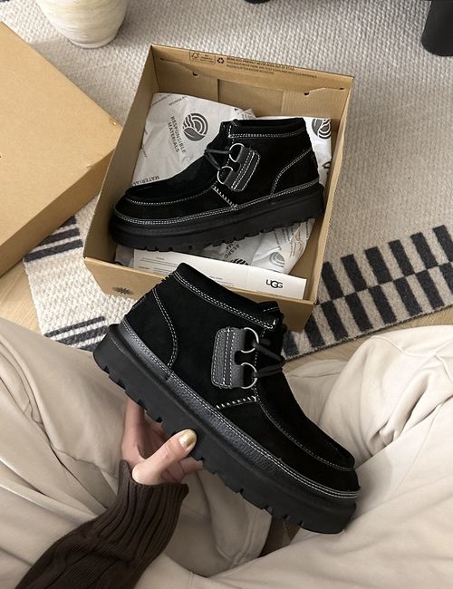 UGG Suede Lace-Up Moccasin Shoes