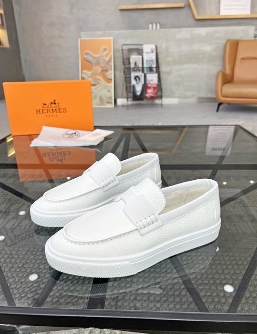Hermes Slip-on Casual Shoes Genuine Cowhide Upper