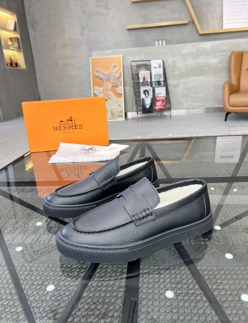 Hermes Slip-on Casual Shoes Genuine Cowhide Upper