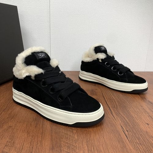 UGG Black Suede Wool Lining Shoes