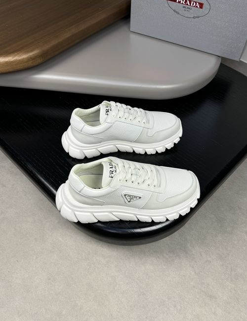 Prada Nappa Leather Sneakers With Metal Accents